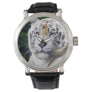 Tigre blanco 1 opciones de reloj y número