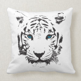 Tigre blanco con ojos azules Cojines decorativos G