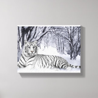 Tigre blanco de arte de lienzo