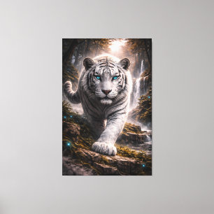 Tigre Blanco en Movimiento – Serie de Arte ManJian
