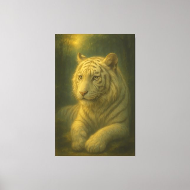 Tigre Blanco Majestuoso - Arte Refinado (Anverso)