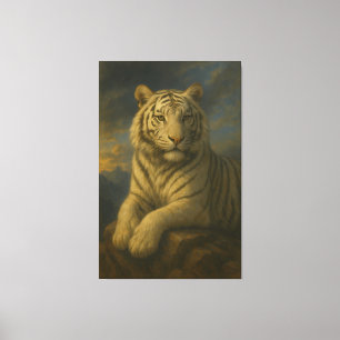 Tigre Blanco Majestuoso – Impresión de Arte Fino
