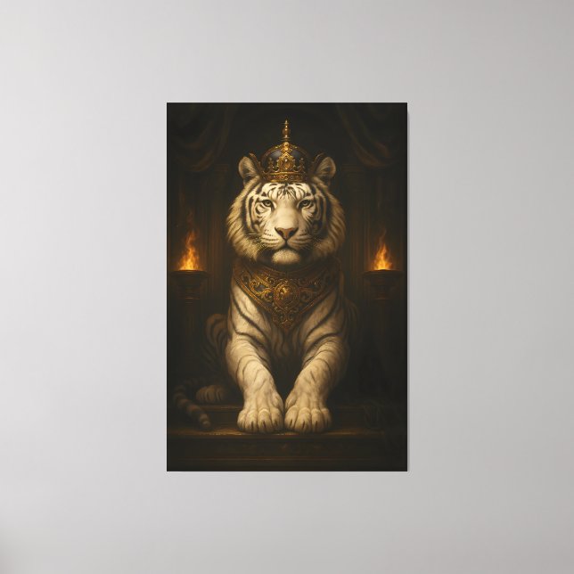 Tigre Blanco Real • Lujo Canvas de Arte Fino (Anverso)