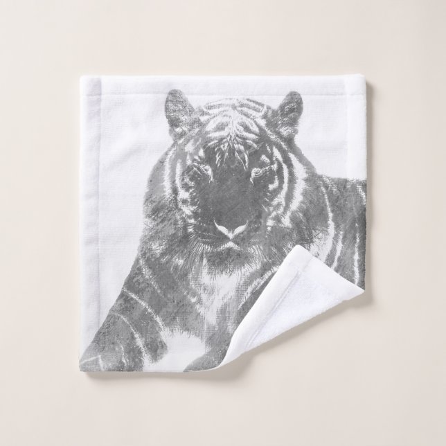 Tigre blanco y negro (Toallita)