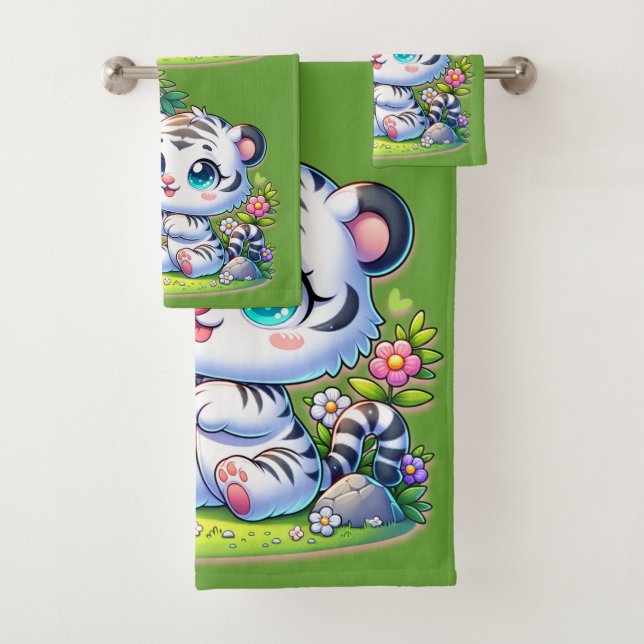 Tigre blanco y panda personalizado | (In situ)