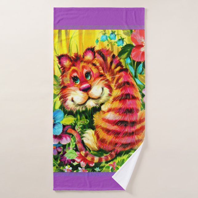 tigre colorido (Toalla de baño)