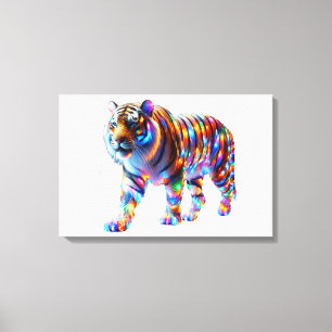 Tigre colorido brillante - Arte brillante