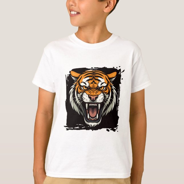 Tigre de camiseta para niños (Anverso)