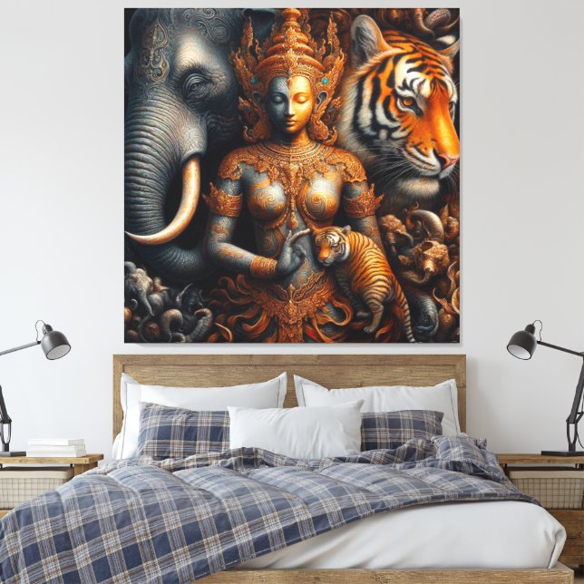 tigre de elefante de arte espiritual (Insitu(Dormitorio))