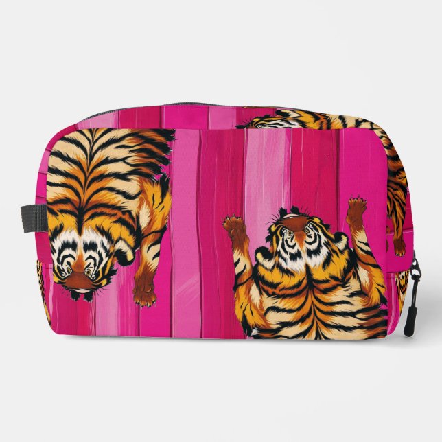 Tigre de estilo tibetano - bolsa cosmética (Anverso)