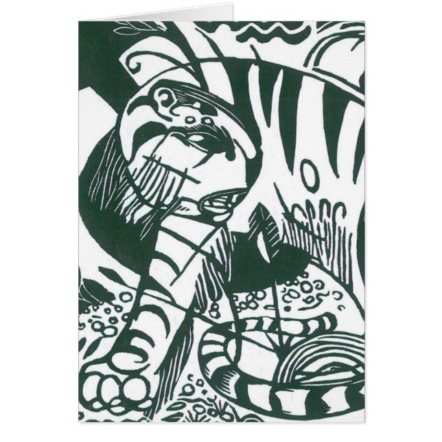 Tigre de Franz Marc, arte del expresionismo vintag (Frente)