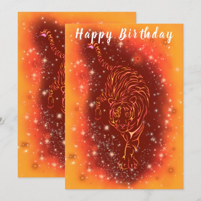 Tigre De Fuego Corriendo En Noche De Hambre - Cump (Anverso / Reverso)