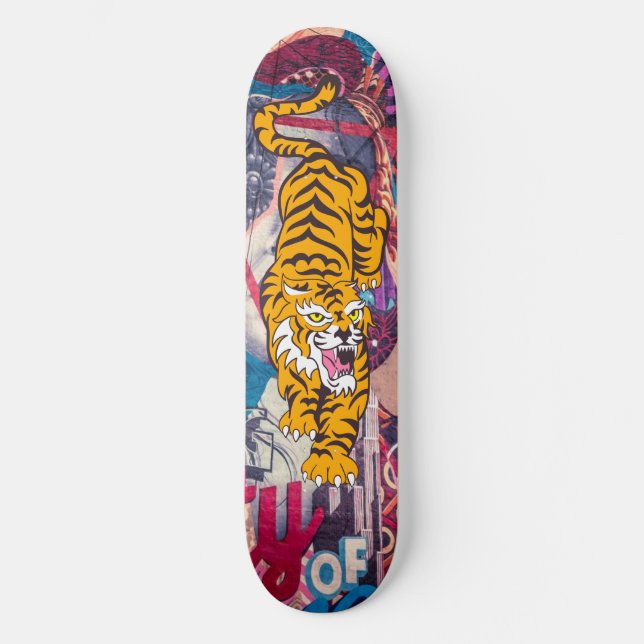 Tigre de graffiti de skateboard (Anverso)