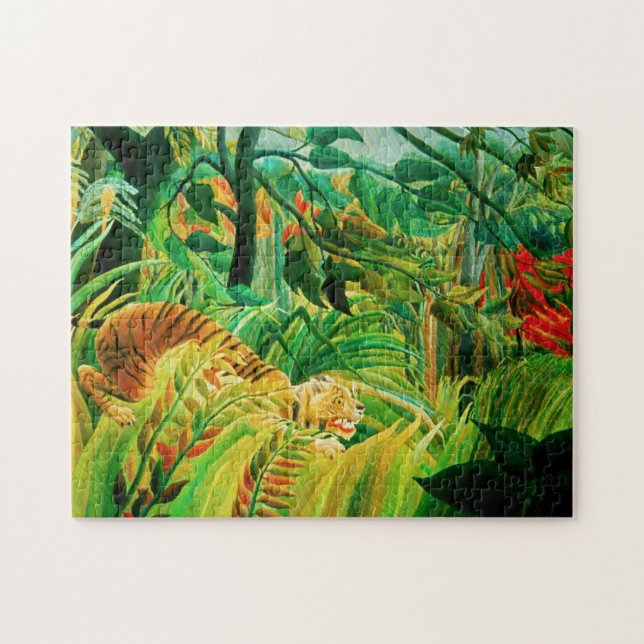 Tigre de Henri Rousseau en un rompecabezas (Horizontal)