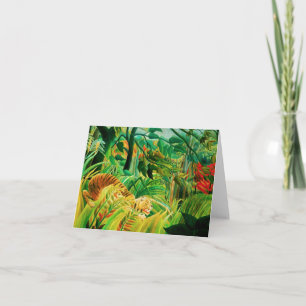 Tigre de Henri Rousseau en una tarjeta de nota