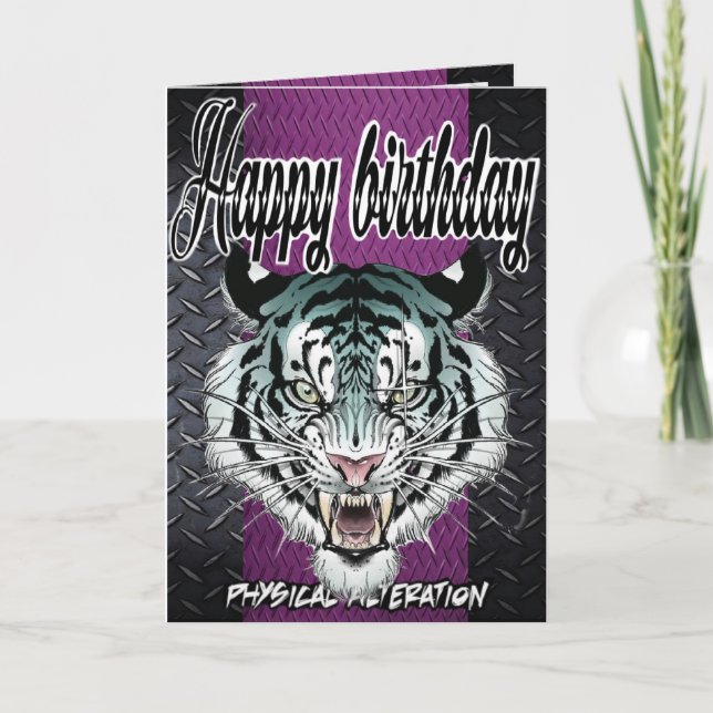 Tigre de la tarjeta de cumpleaños (Anverso)