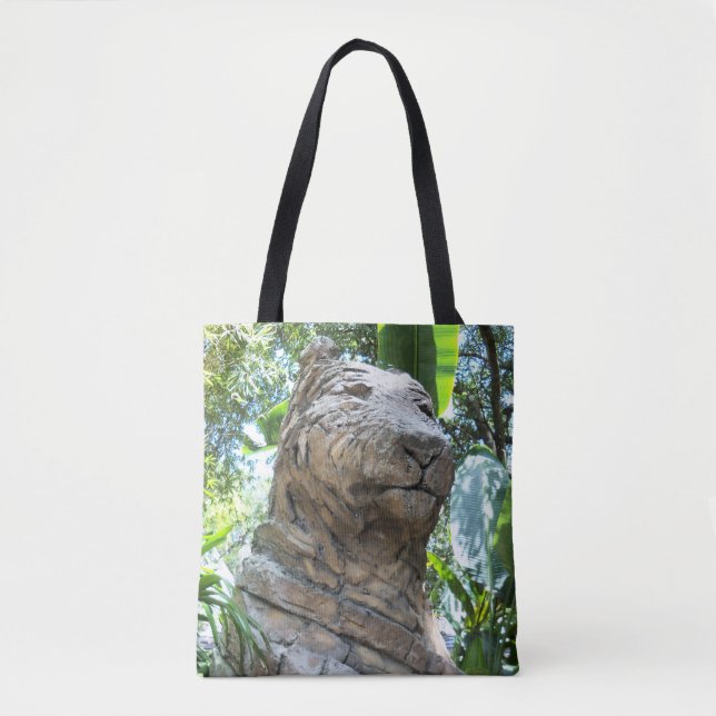 Tigre de piedra en una bolsa de algodón (Anverso)