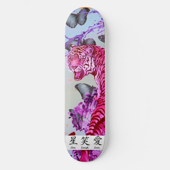 TIGRE DE Skateboard CON MARIPOSA (Anverso)
