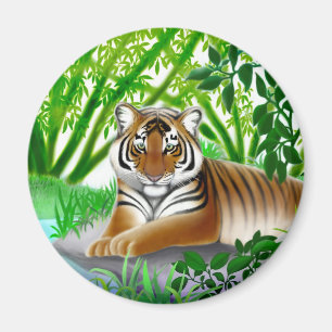 Tigre de Sumatra en el imán de la jungla de Bamb