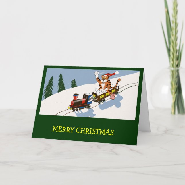 Tigre de tarjeta de navidades (Anverso)
