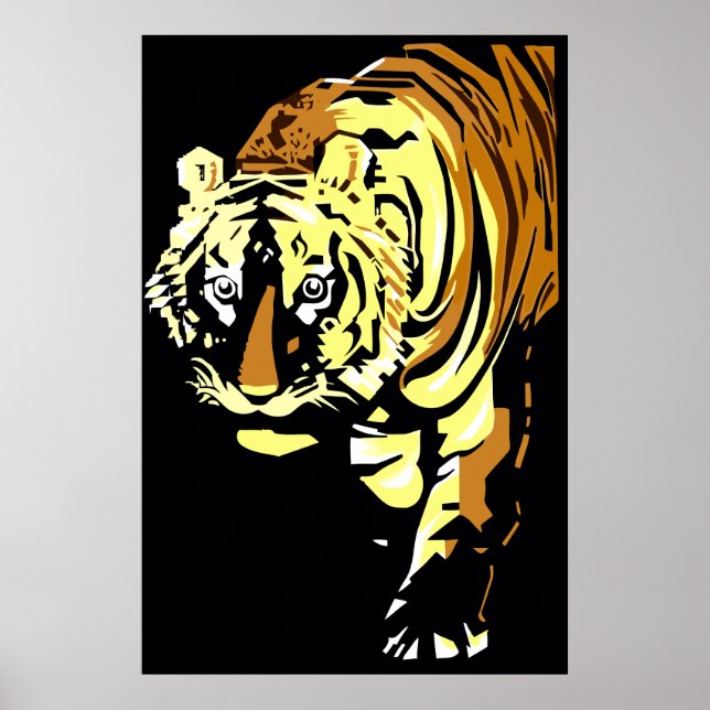 Tigre deco de arte vector (Frente)
