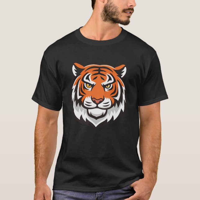Tigre - Diseño de camiseta con ardiente espíritu d (Anverso)