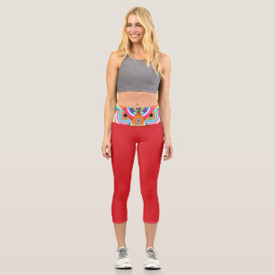Tigre Dragón Mandala Capri Leggings