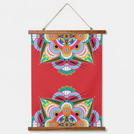 Tigre Dragón Mandala Madera Topo Tapiz