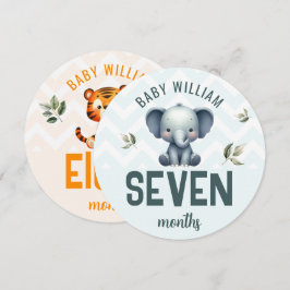 Tigre elefante lindo 7-8 meses Rótulo hito bebé