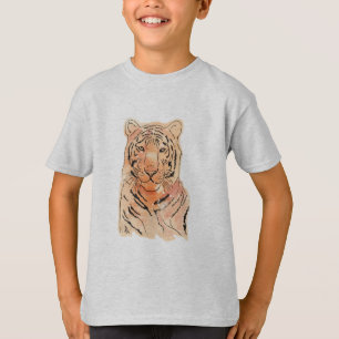 Tigre en la camiseta de un niño