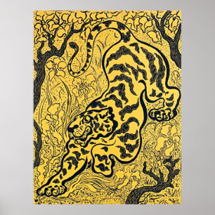 Tigre en la jungla de Paul Ranson - Arte retro