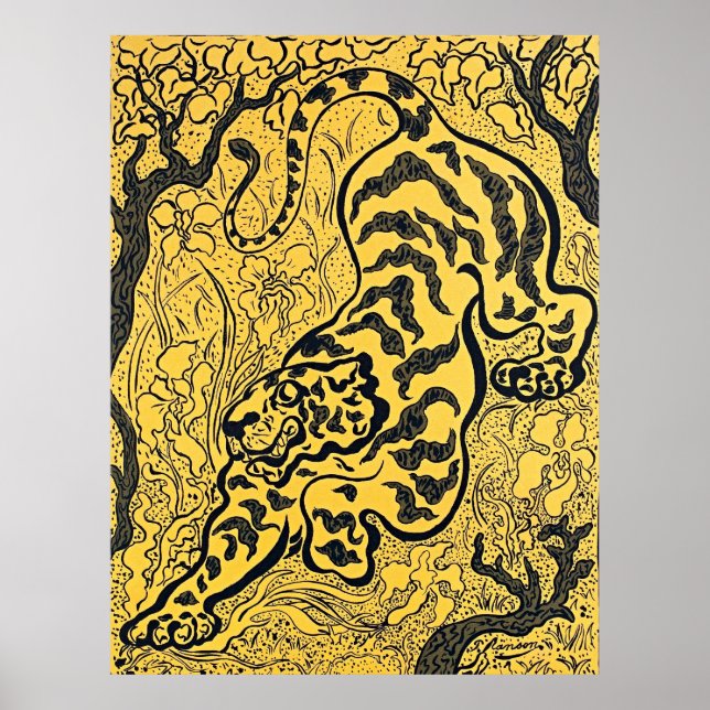 Tigre en la jungla de Paul Ranson - Arte retro (Frente)