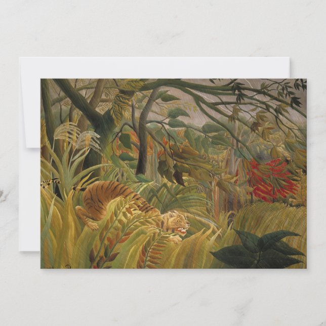 Tigre en tormenta tropical | Henri Rousseau (Anverso)