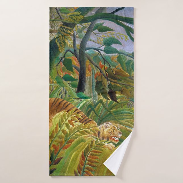 Tigre en tormenta tropical, Rousseau (Toalla de baño)