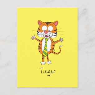 Tigre Entero con una postal divertida