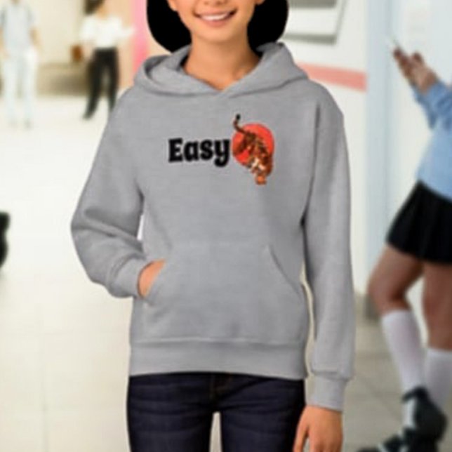 "Tigre fácil" Gracioso niño Hoodie - Audaz Tipogra (Subido por el creador)