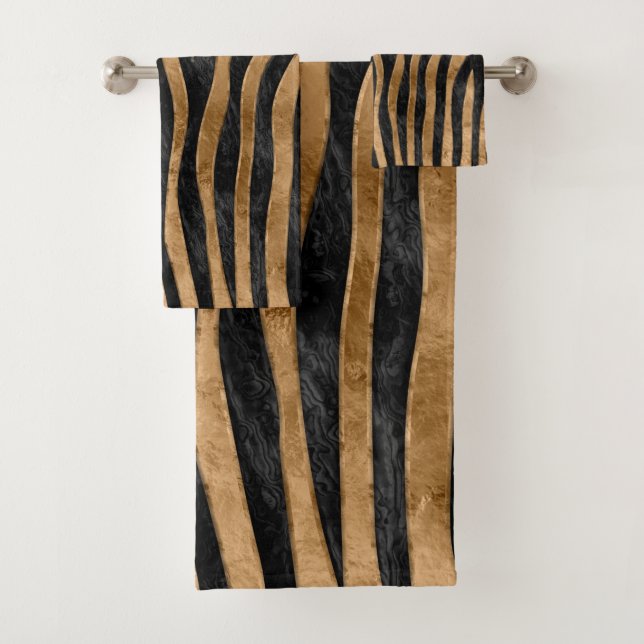 Tigre Faux Fur Texulón negro y oro (In situ)