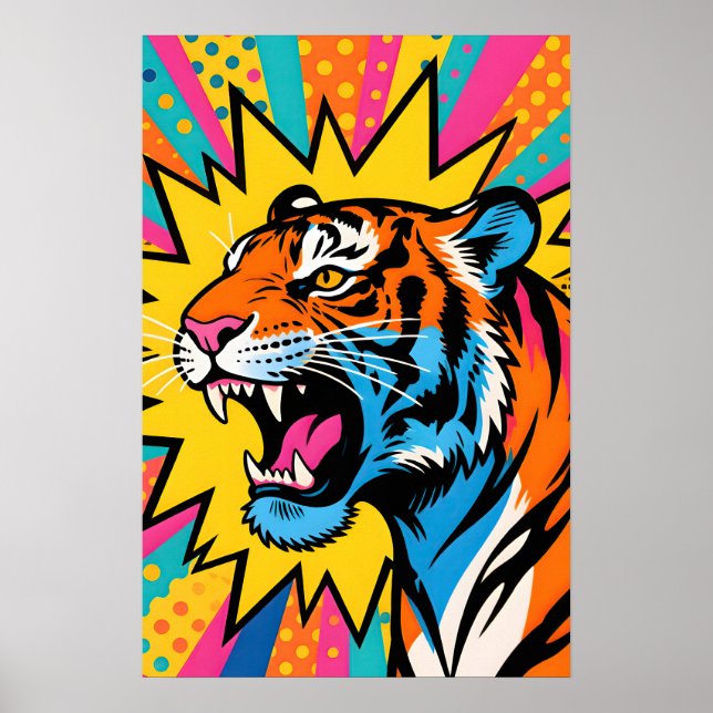 Tigre Fiero  Arte Pop  (Frente)
