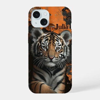Tigre floral 3D con nombre personalizado