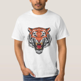 Tigre furioso camiseta clásica