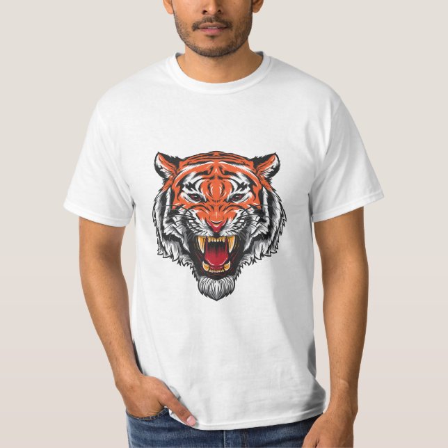 Tigre furioso camiseta clásica (Anverso)