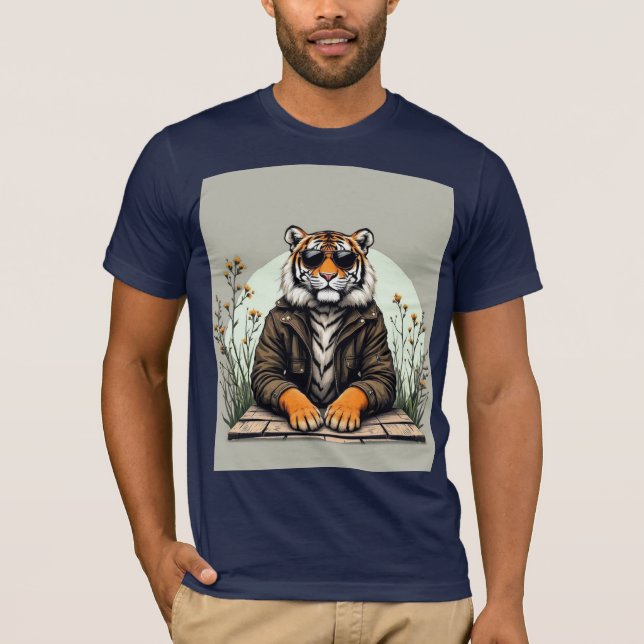 "Tigre Guay con camiseta con gafas de sol - Elegan (Anverso)