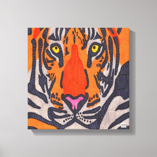 Tigre - Impresión en lienzo (Anverso)