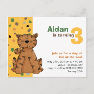 Tigre ・ Invitación de cumpleaños