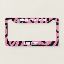 Tigre negro y rosa de cebra personalizado a rayas