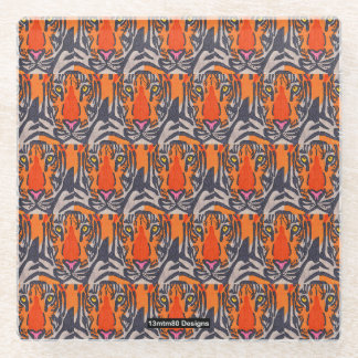 Tigre (patrón) - Posavasos de vidrio