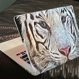Tigre pegatinas de piel de laptops modernas, blanc