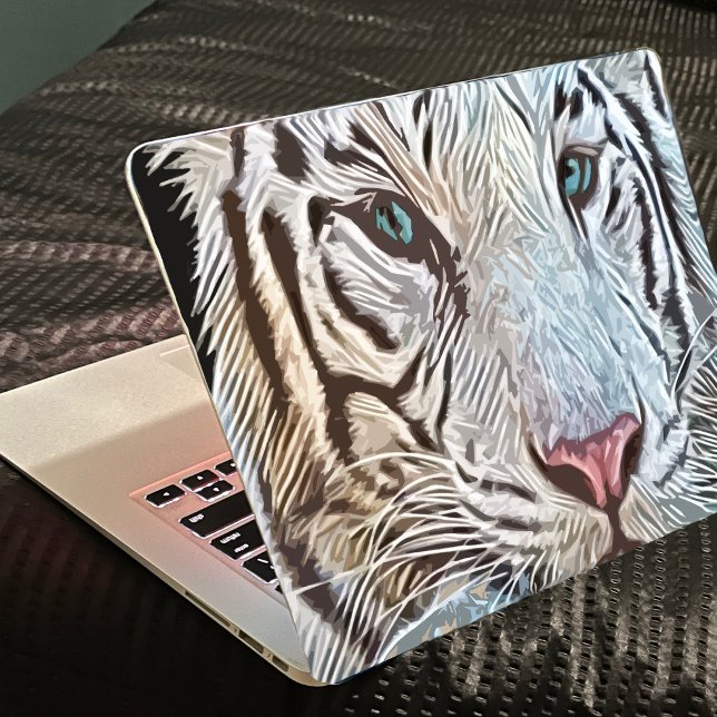 Tigre pegatinas de piel de laptops modernas, blanc (Subido por el creador)