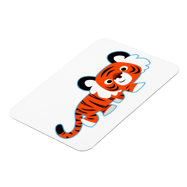 Tigre Personalizado lindo en el imán flexible de p (Lado Izquierdo)