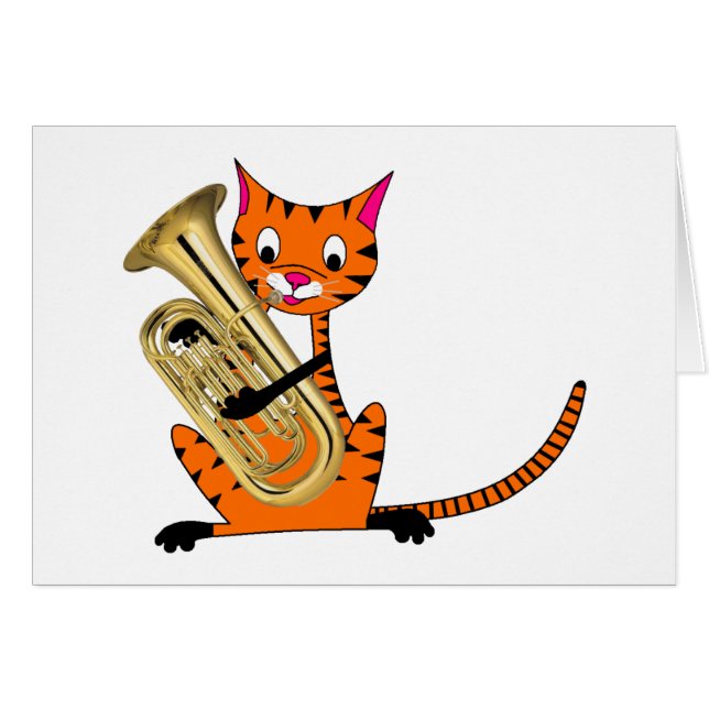 Tigre que juega el Euphonium (Anverso (Horizontal))